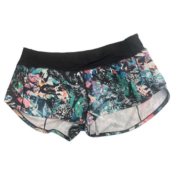 Lululemon Speed Up Short SIZE 10 *2.5" Color Crush Multi /‎ Black - Picture 2 of 8